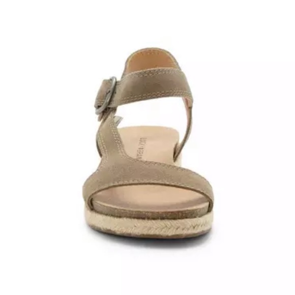 New Lucky Brand Gadine Suede T- Strap Sandals - Picture 6 of 13